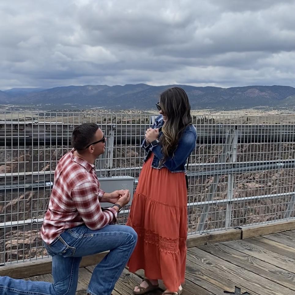 Wes proposing - The Royal Gorge May 14, 2023