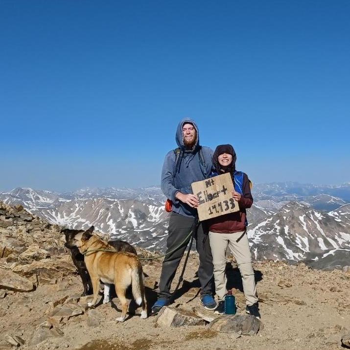 Our most recent 14er, Mt. Elbert, Colorado's tallest peak! We woke up at 4:00am to realize Philip didn't bring his hiking boots, so he did the hike in flip flops.