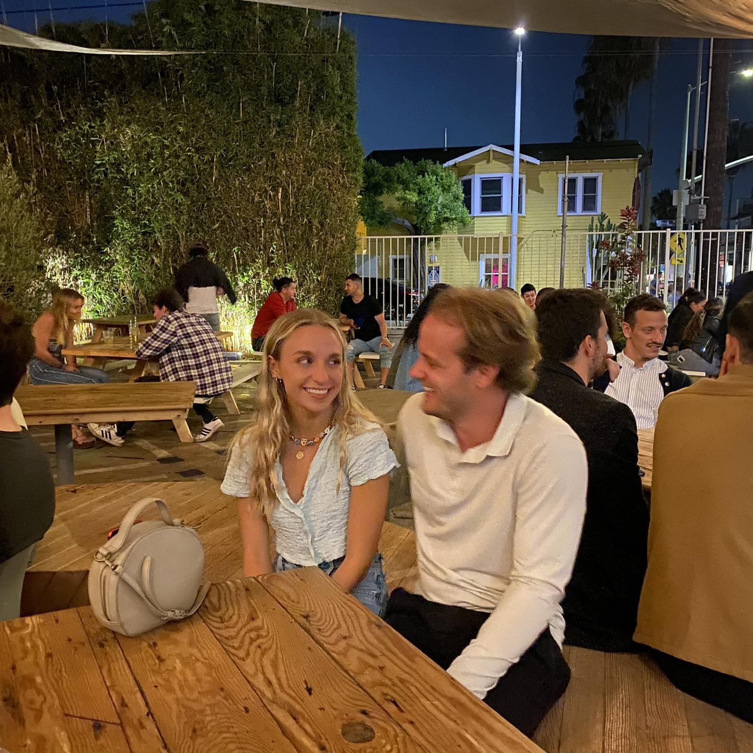 Post official first date - The Brig, Los Angeles. Megan wasn't so sure ;) - 2021
