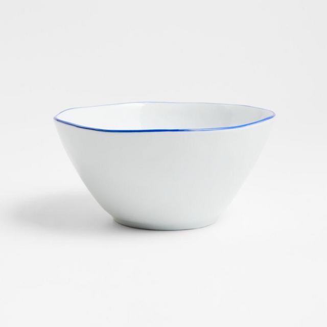 Mercer Blue Rim Bowls, Set of 8