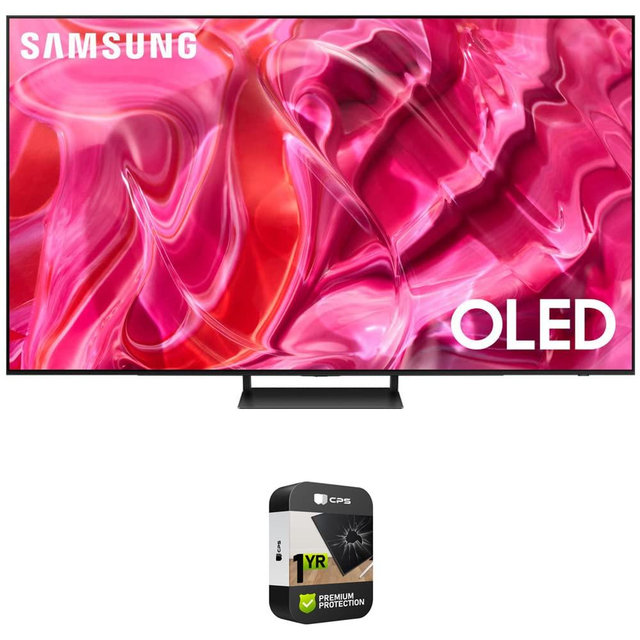 SAMSUNG QN65S90CA 65 Inch OLED 4K Smart TV Bundle with 1 YR CPS Enhanced Protection Pack (2023 Model)