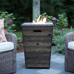 Sandpoint Faux Wood Fire Column