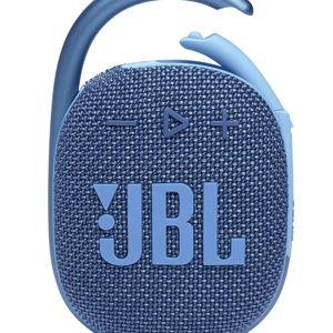 JBL Clip 4 Eco - Ultra-Portable Waterproof and Dustproof Bluetooth Speaker, big audio & punchy bass, made with 90% post-consumer recycled plastic, Integrated carabiner, Up to 10 Hours of Play (Blue)