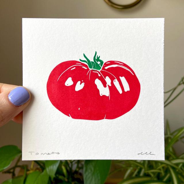 Tomato Print | Original Block Print | Hand Carved | Hand Printed