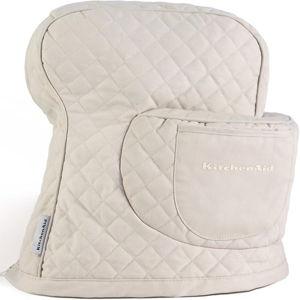 KITCHENAID Fitted Tilt-Head Stand Mixer Cover with Storage Pocket, Quilted 100% Cotton,14.4"x18"x10", Milkshake