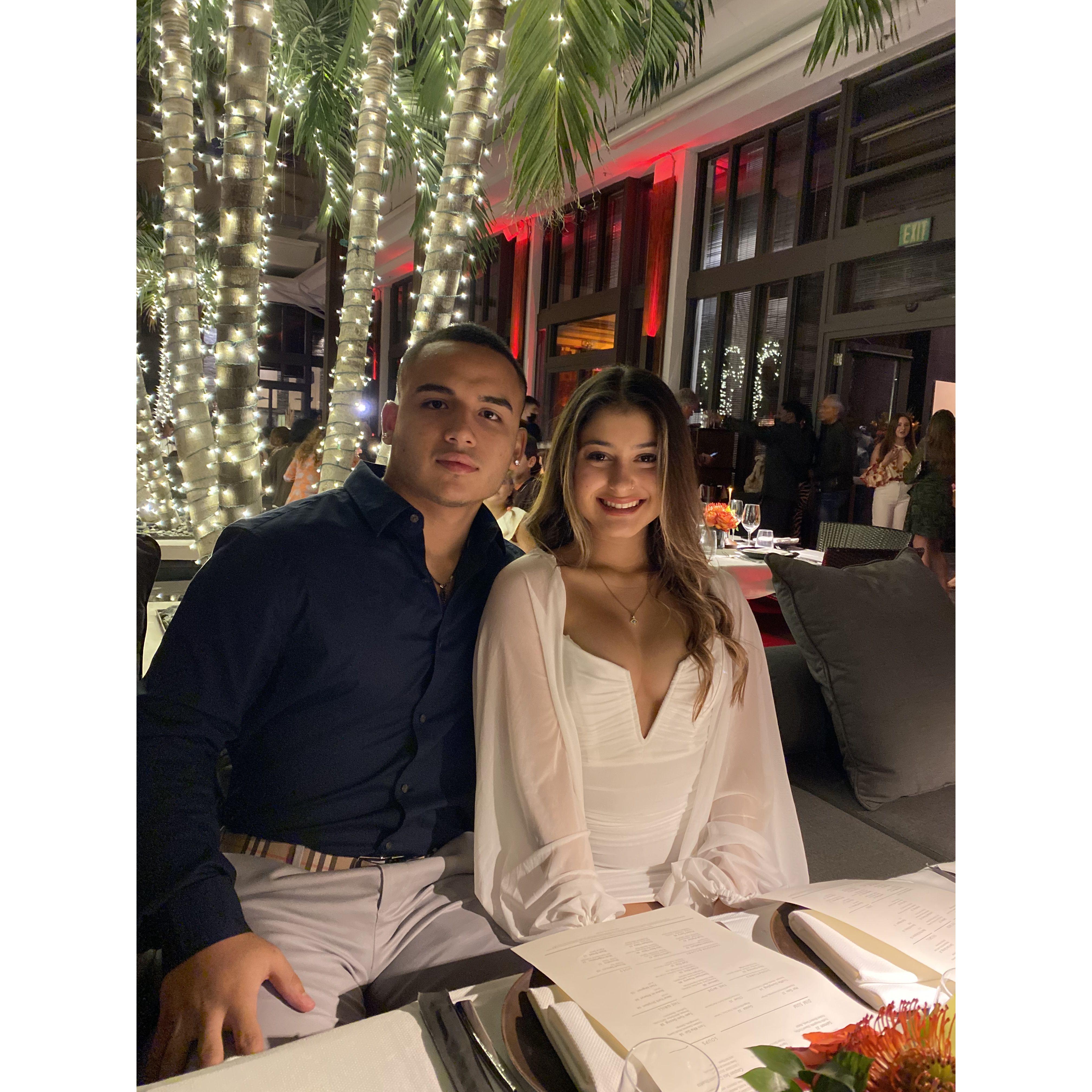 Celebrating Sam's 19th birthday.