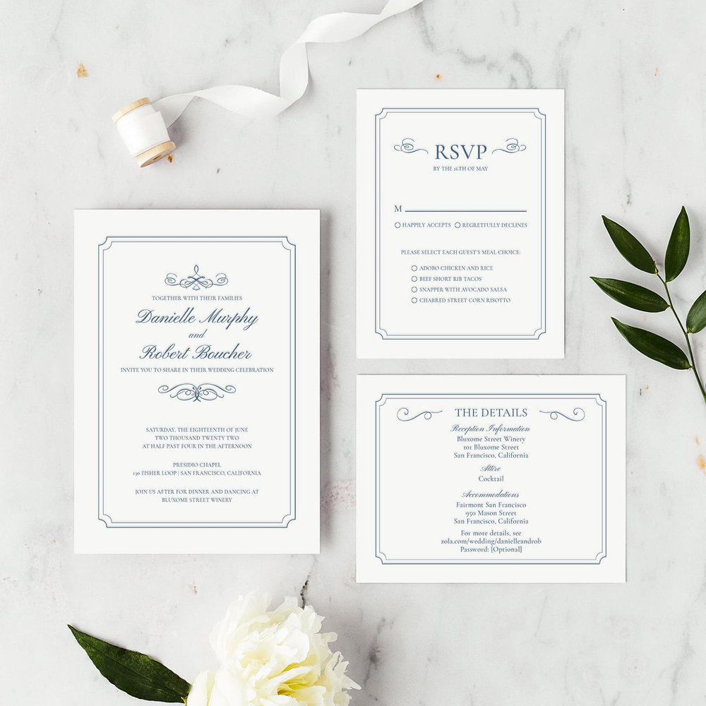 Malta Type Letterpress | Black | Zola Wedding Invitations