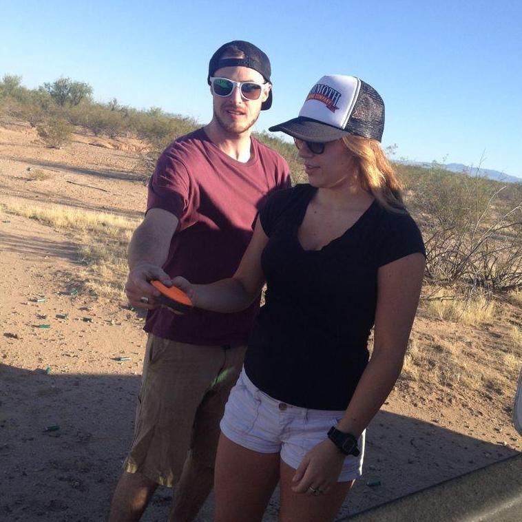shooting guns in the middle of the desert
