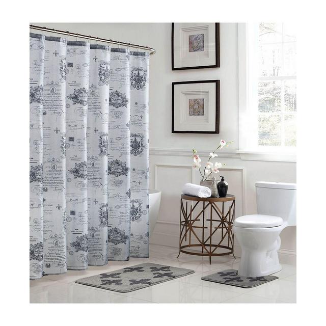 Fleur De Lis Bathroom Shower Set, 15 Piece