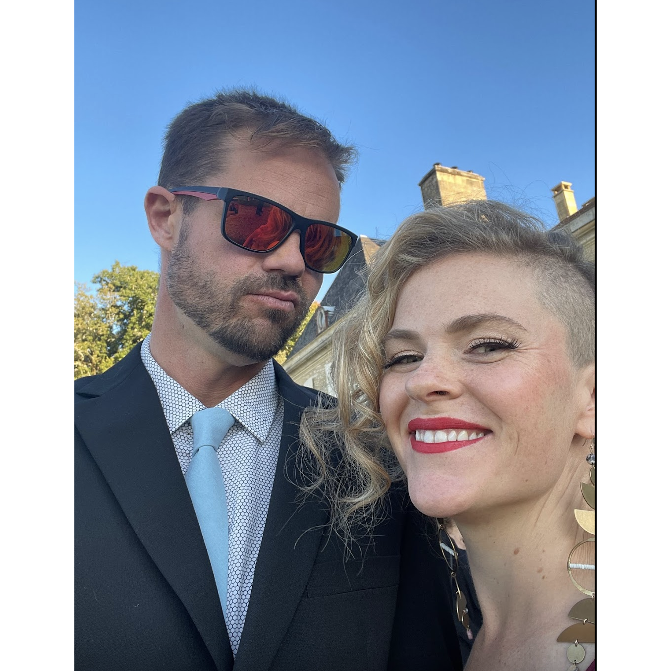 Being fancy at Nick & Diana's wedding in the French countryside!