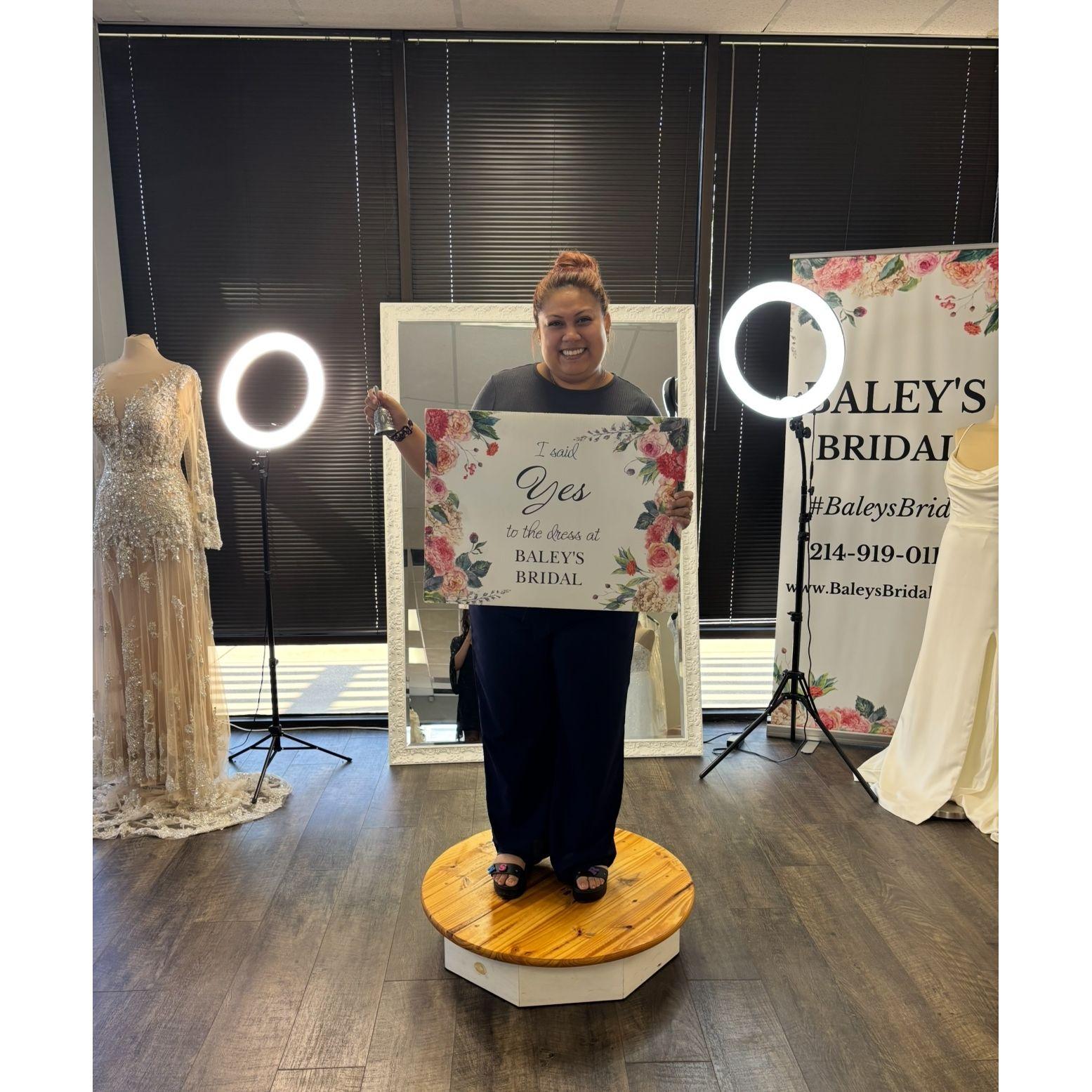 She said yes to the dress!