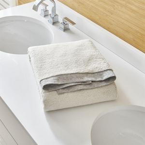 Rowan Grey Border Bath Towel