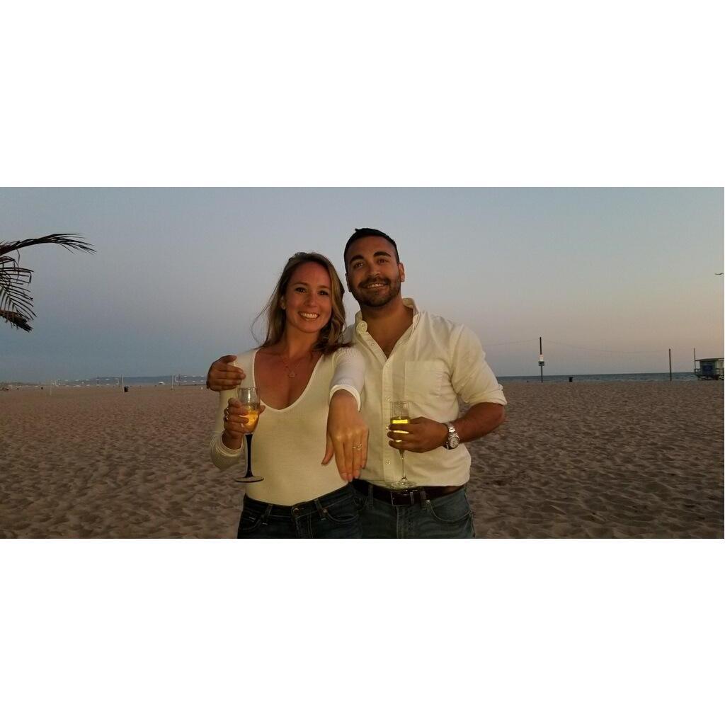 Right after G proposed on Venice Beach, CA.