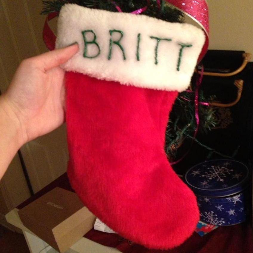Britt's first gift ever from Chris<3 He pulled it off a garland at Kelly's near Nova but it's the thought that counts lol
