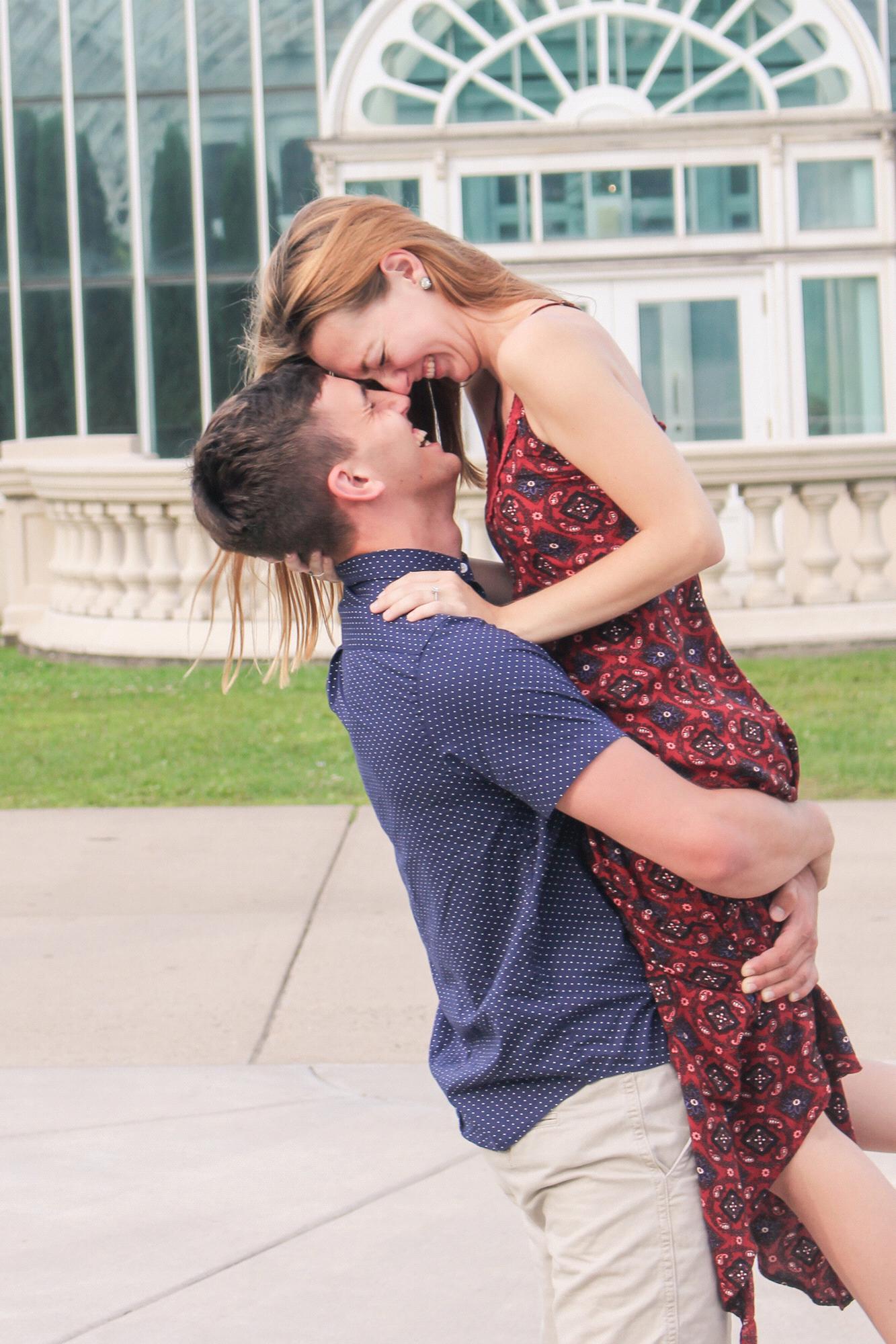 Fun Fact: I told Cale dumb jokes the whole time we did our engagement photos so that our smiles wouldn't look fake.