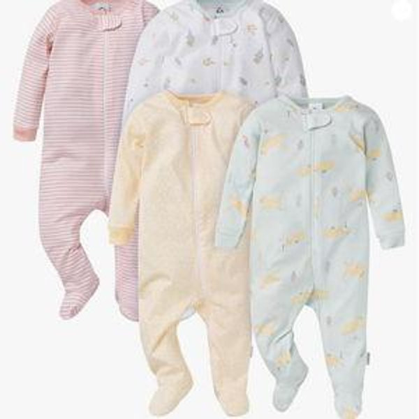 0-3 months Gerber 4 Pack Footies