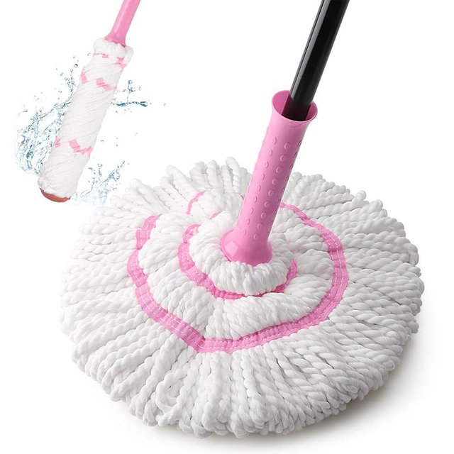 KeFanta Self Wringing Twist Mops for Floor Cleaning, Microfiber Floor Mop with Wringer, 57 " Long Handle Easy Wringing Mop for Hardwood Commercial Household Clean