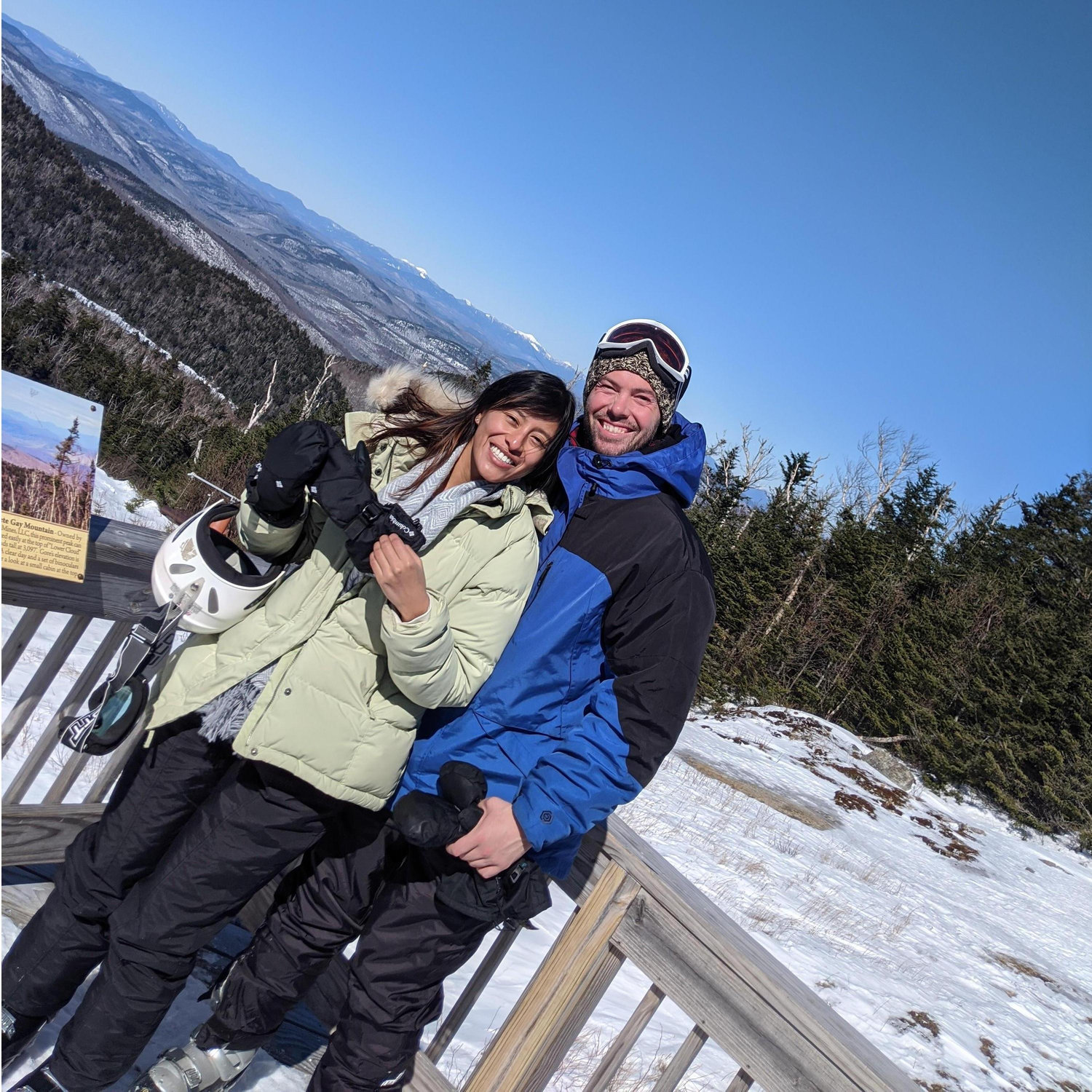 Learning how to ski and last pre-pandemic trip.