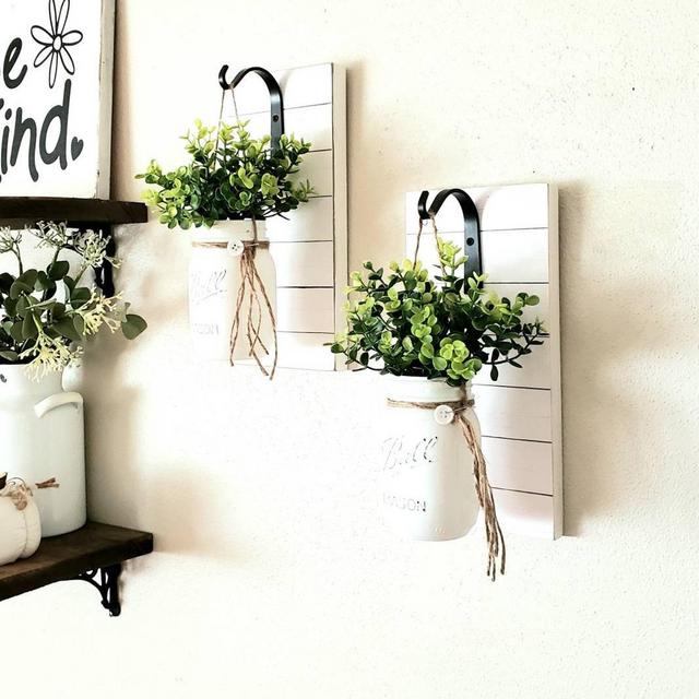 Set of Hanging Mason Jar Sconces with...