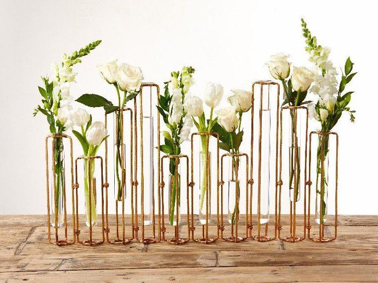 Gold Hinged Flower Bud Vase