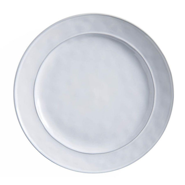 Cambria Recycled Stoneware 10" Dinner Plates, Set of 4 - Fog