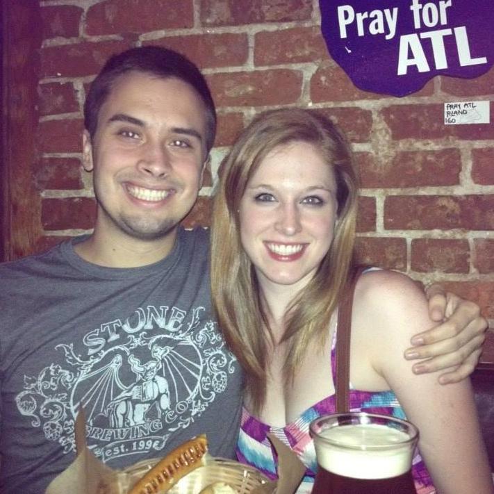 August 2013, Atlanta, GA: Celebrating Kaitlin's 21st birthday at one of our favorite ATL restaurants, Brickstore Pub!