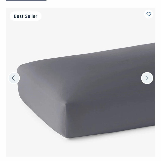 Classic Cool Cotton Percale Fitted Bed Sheet- Deep Pocket King: Graphite