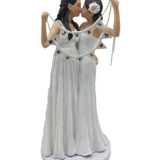 December Diamonds Just Married Lesbian Brides Wedding Cake Topper 5555201 New