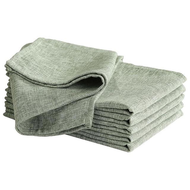 Laura Ashley Harper Luxuriously Smooth Fabric Napkins for Formal or Casual Dining, Holiday, Banquet, Wedding or Party, Set of 6 Napkins, Sage