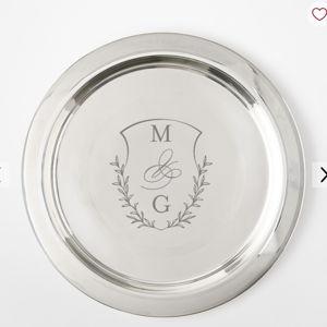 Celebration Silver Etched Tray