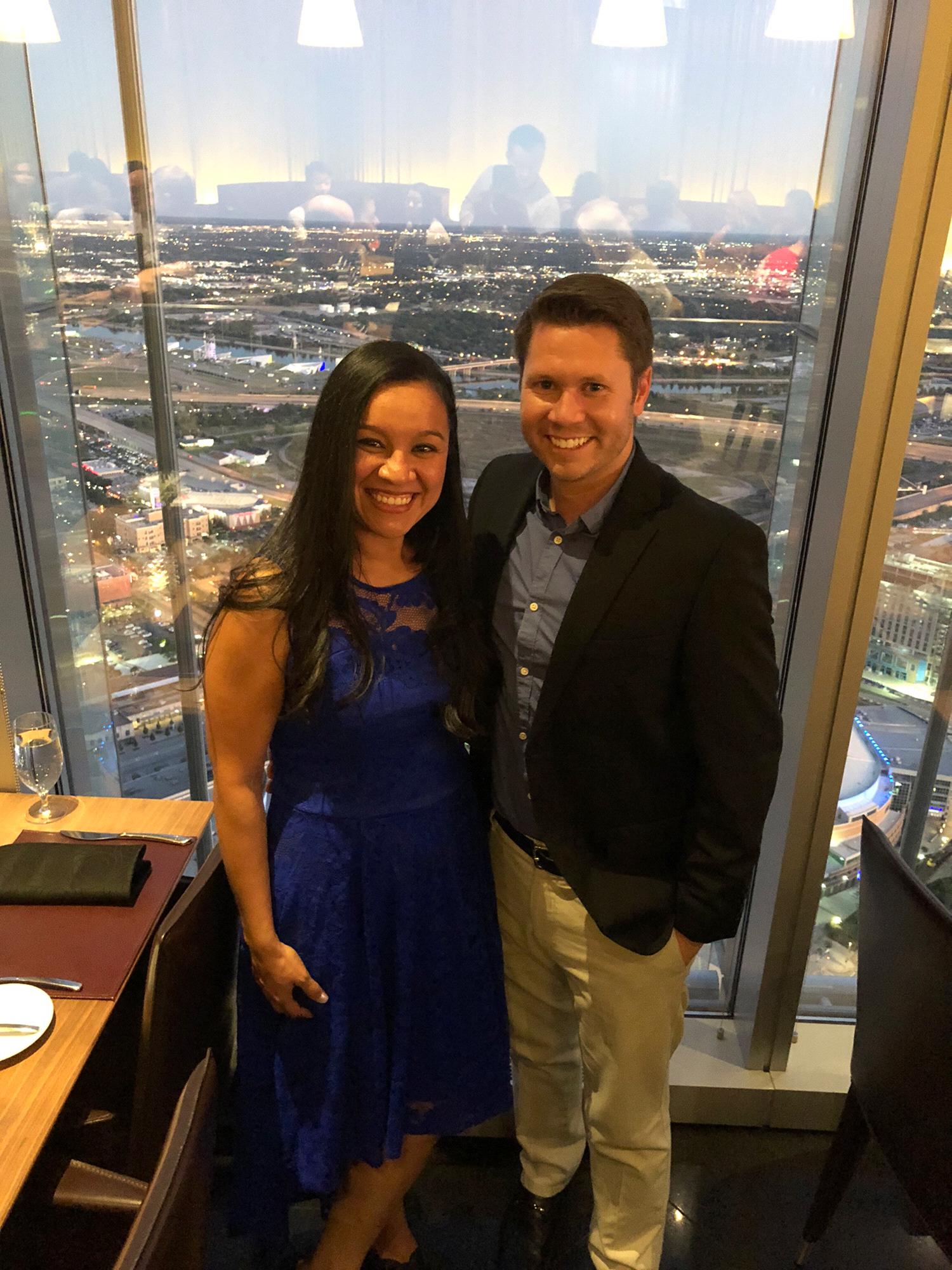 1yr. Anniversary dinner 49 floors above downtown OKC.