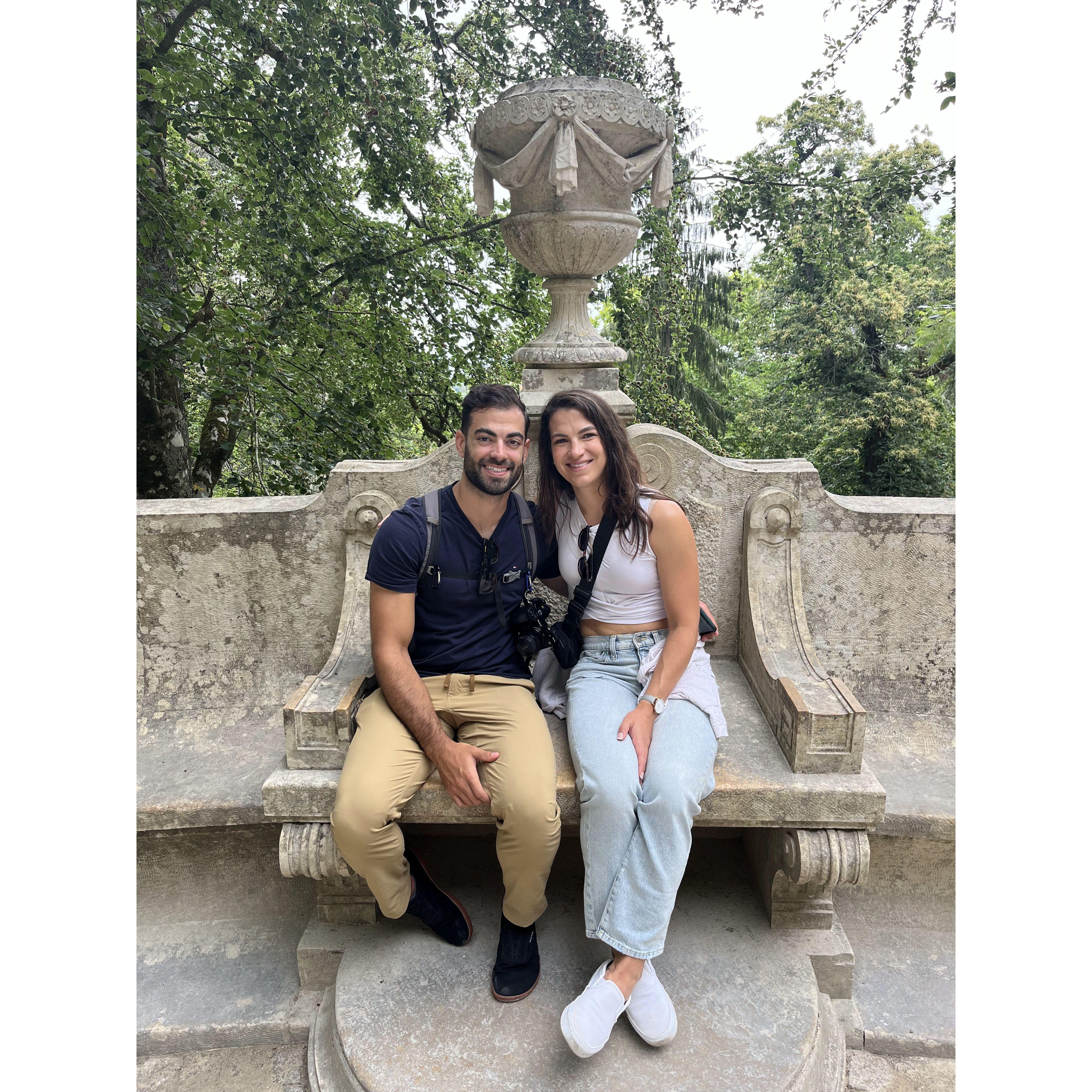 Taking a break while exploring Cascais Natural Park in Sintra - 6.19.23