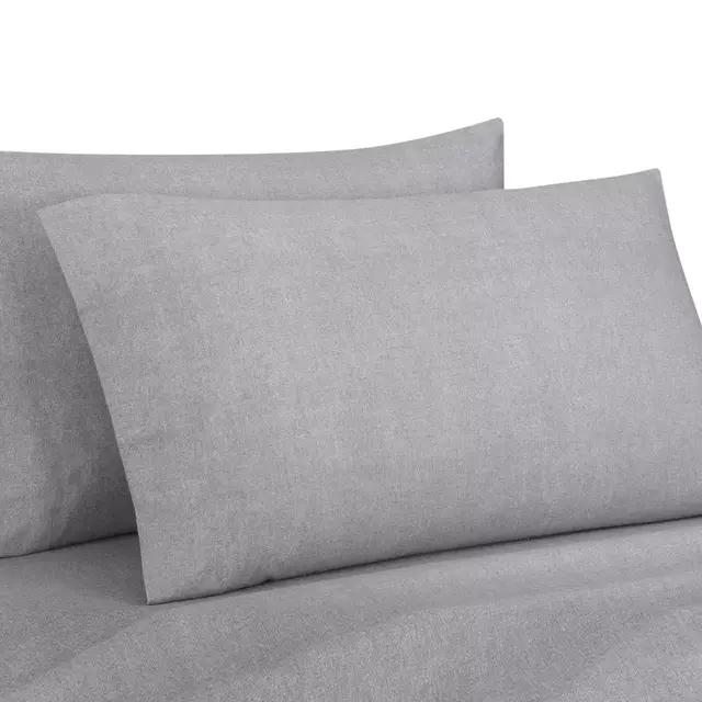 Bee & Willow™ Cotton Flannel Standard/Queen Pillowcases in Heather Grey (Set of 2)
