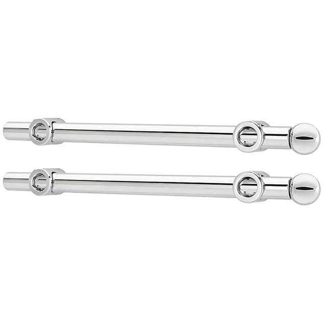 Rev-A-Shelf 12" Pull Out Valet Rod for Closet Organization, Extendable Sliding Clothes Storage Hanging Rack w/ Hardware, Chrome, CVR-12-CR (2 Pack)