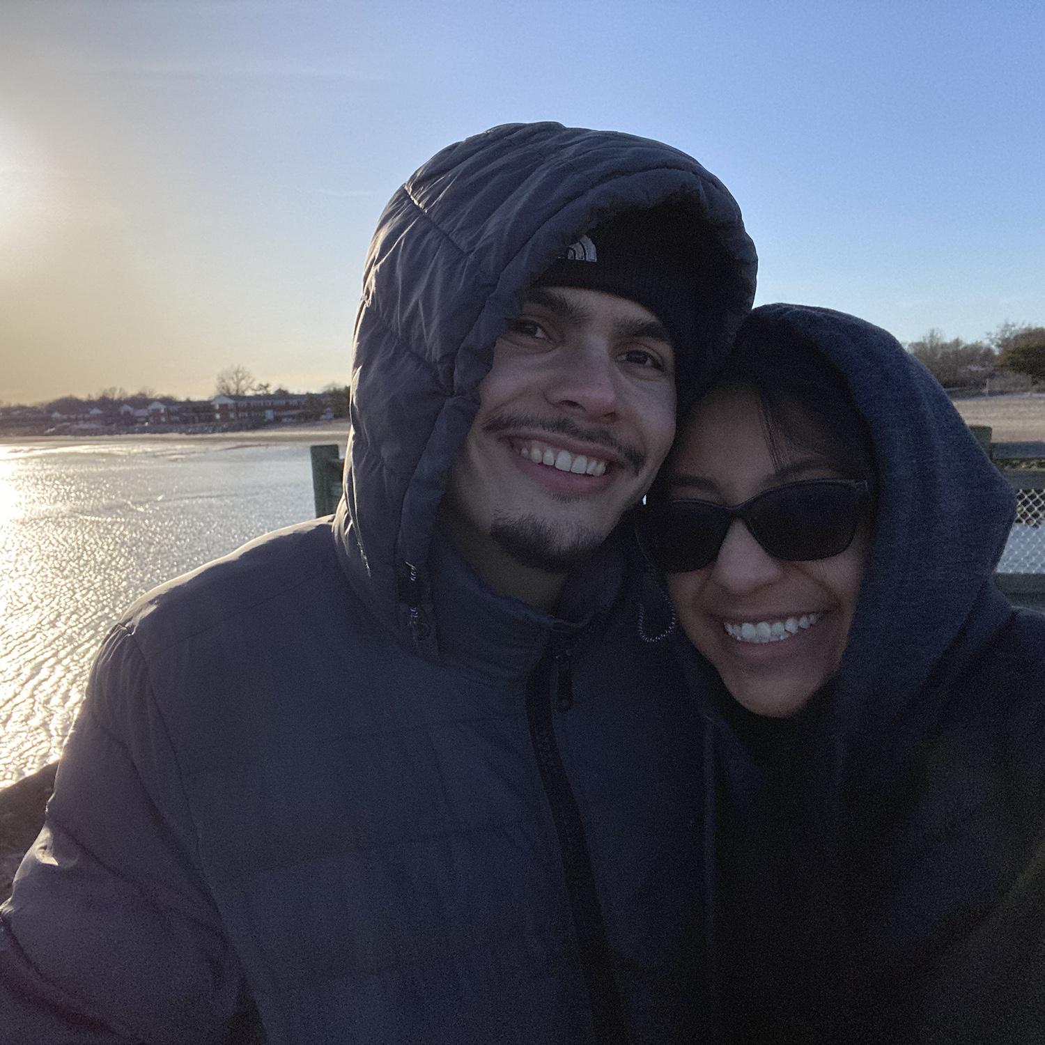A winter visit to Silver Sands beach.