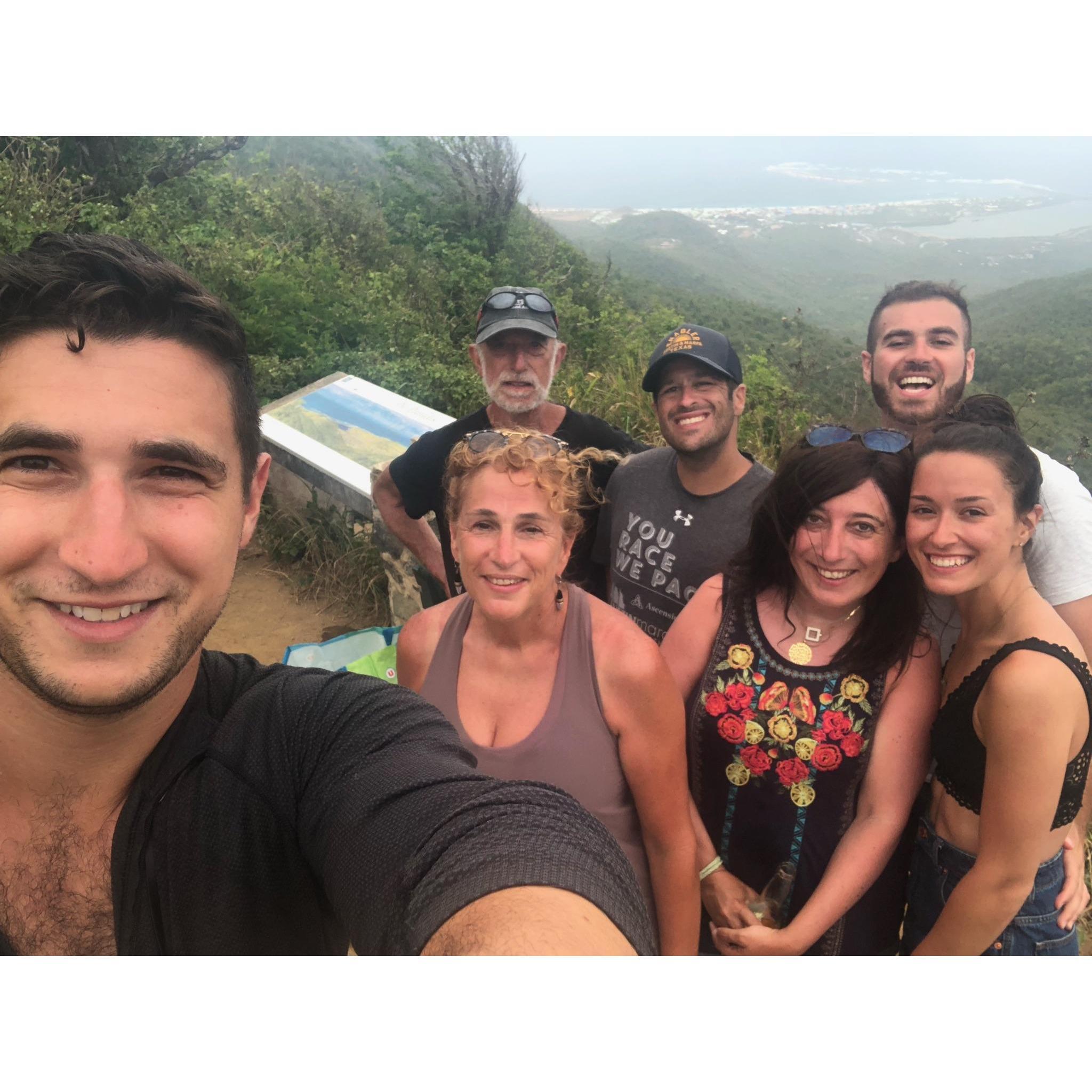 Robert got Jordan to hike quite a bit in Saint Martin. Here we are with the Magidson family!