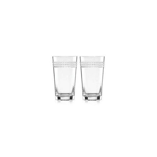 KATE SPADE Wickford 2-piece Highball Glass Set, 1.90 LB, Clear
