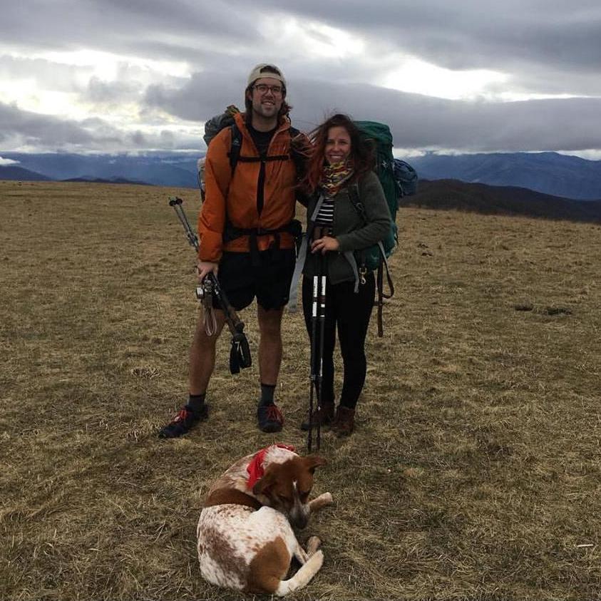 Our first date hiking Max Patch in North Carolina.