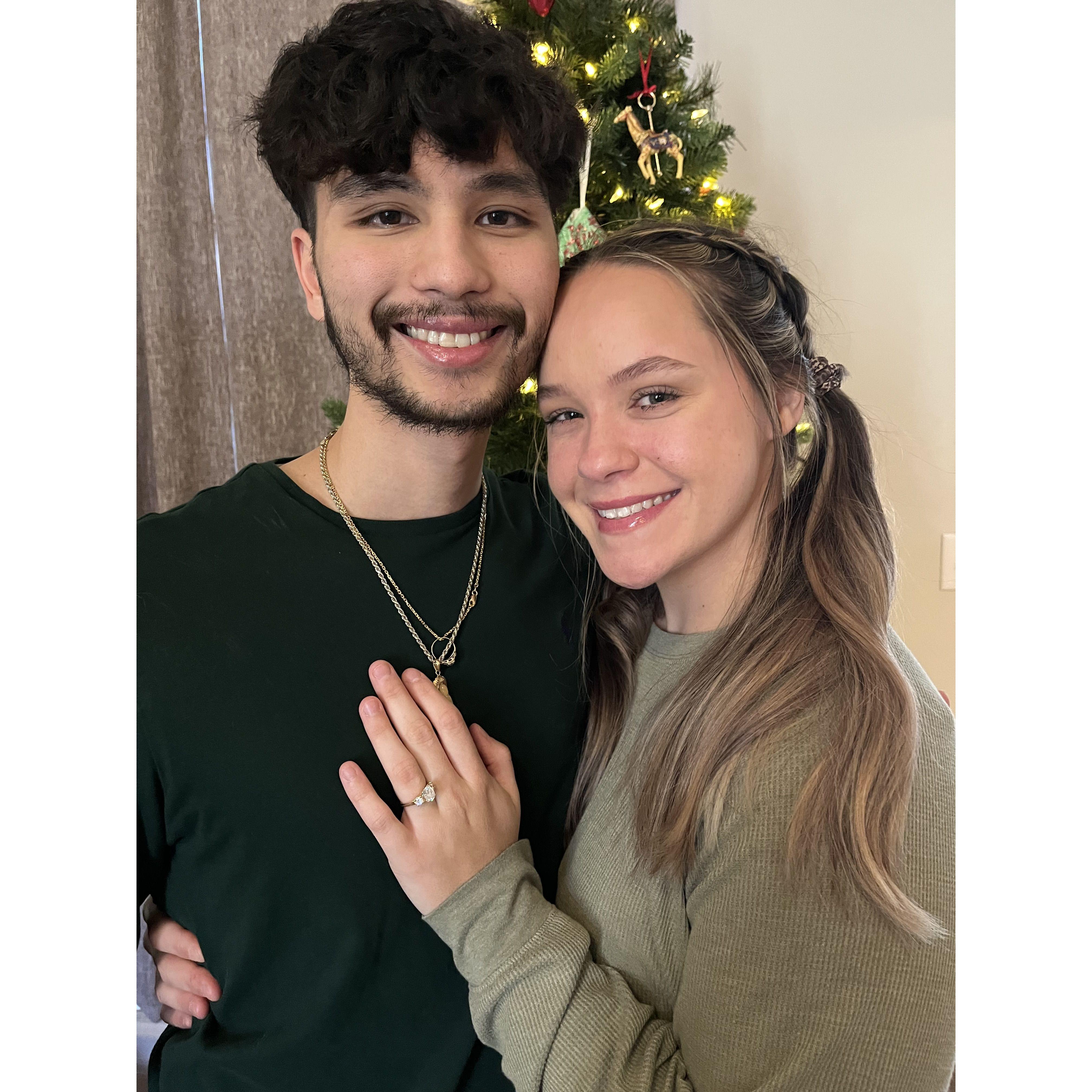 Alex proposed on Christmas Day 2022!