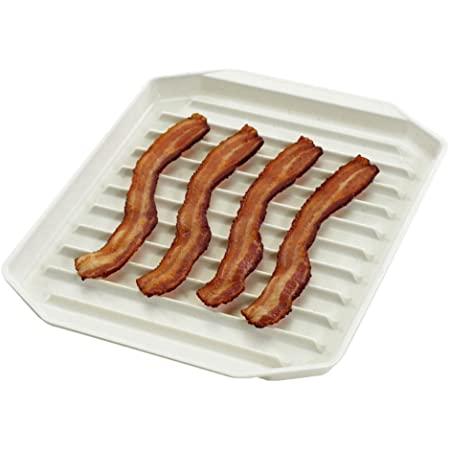 Nordic Ware Bacon Rack with Lid, 10.25x8x2 Inches, White