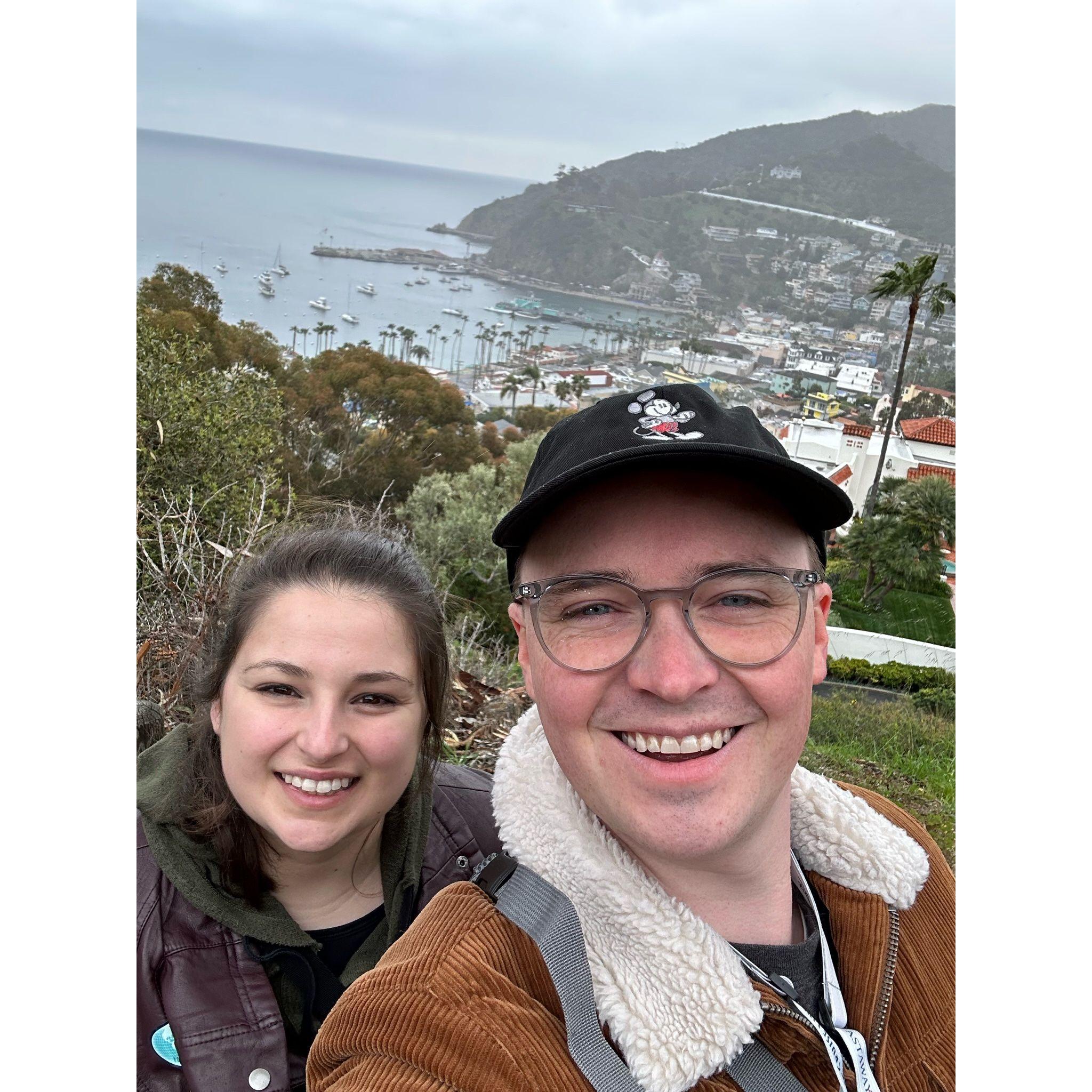 We explored Catalina by golf cart!