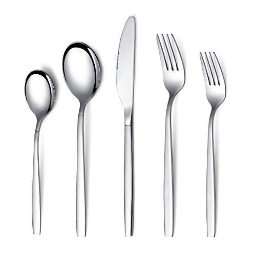 Berglander Flatware Set 20 Pieces, Stainless Steel Flatware Set, Silverware Set Service For 4