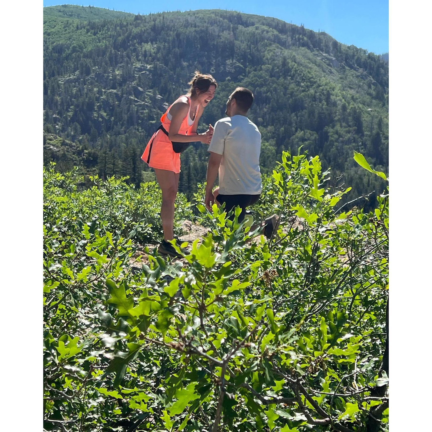 July 14th the day we got engaged at Fish Creek Falls in Steamboat, CO