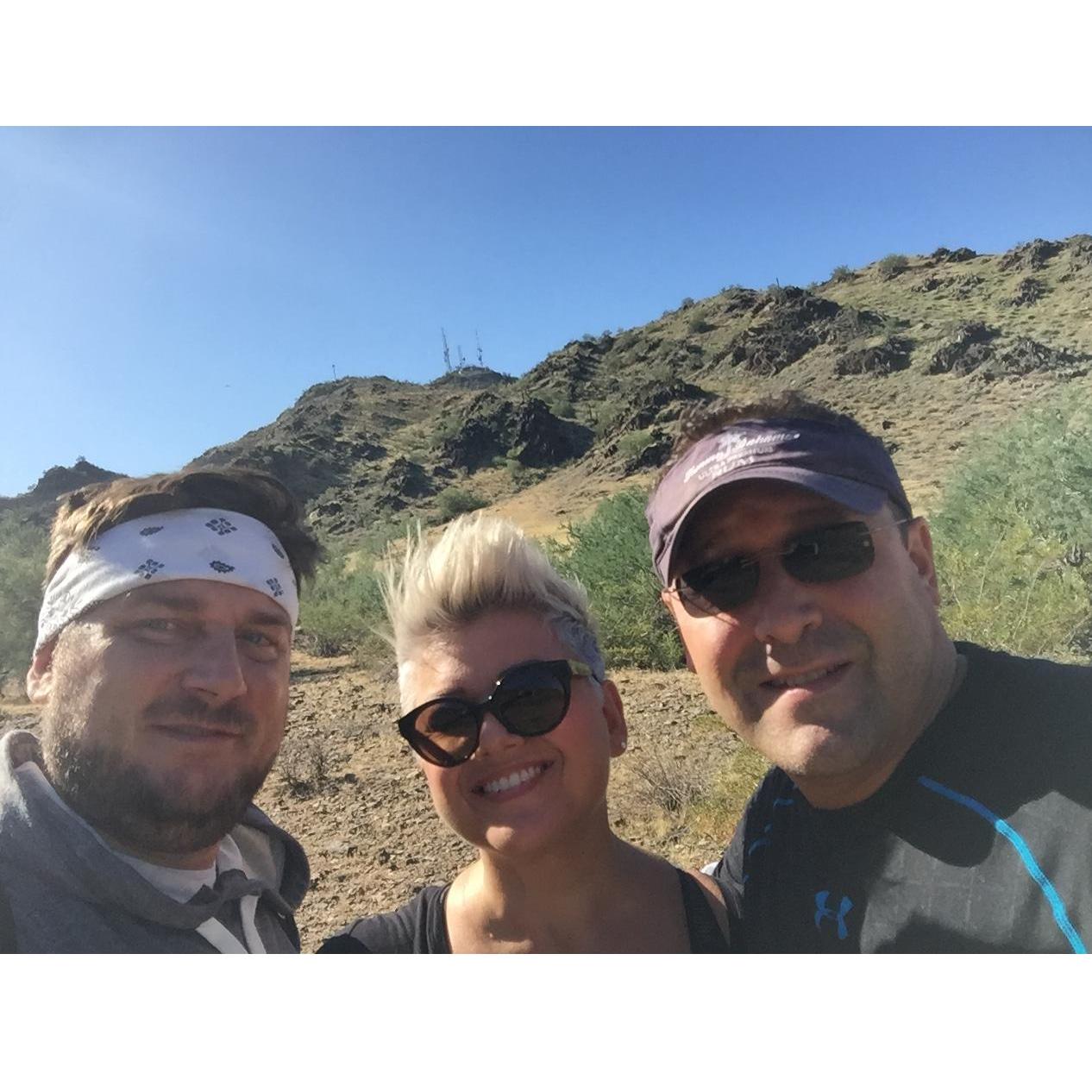 Hiking with Scotts best friend Jay