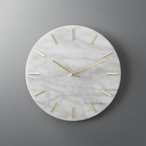 carlo marble and brass wall clock