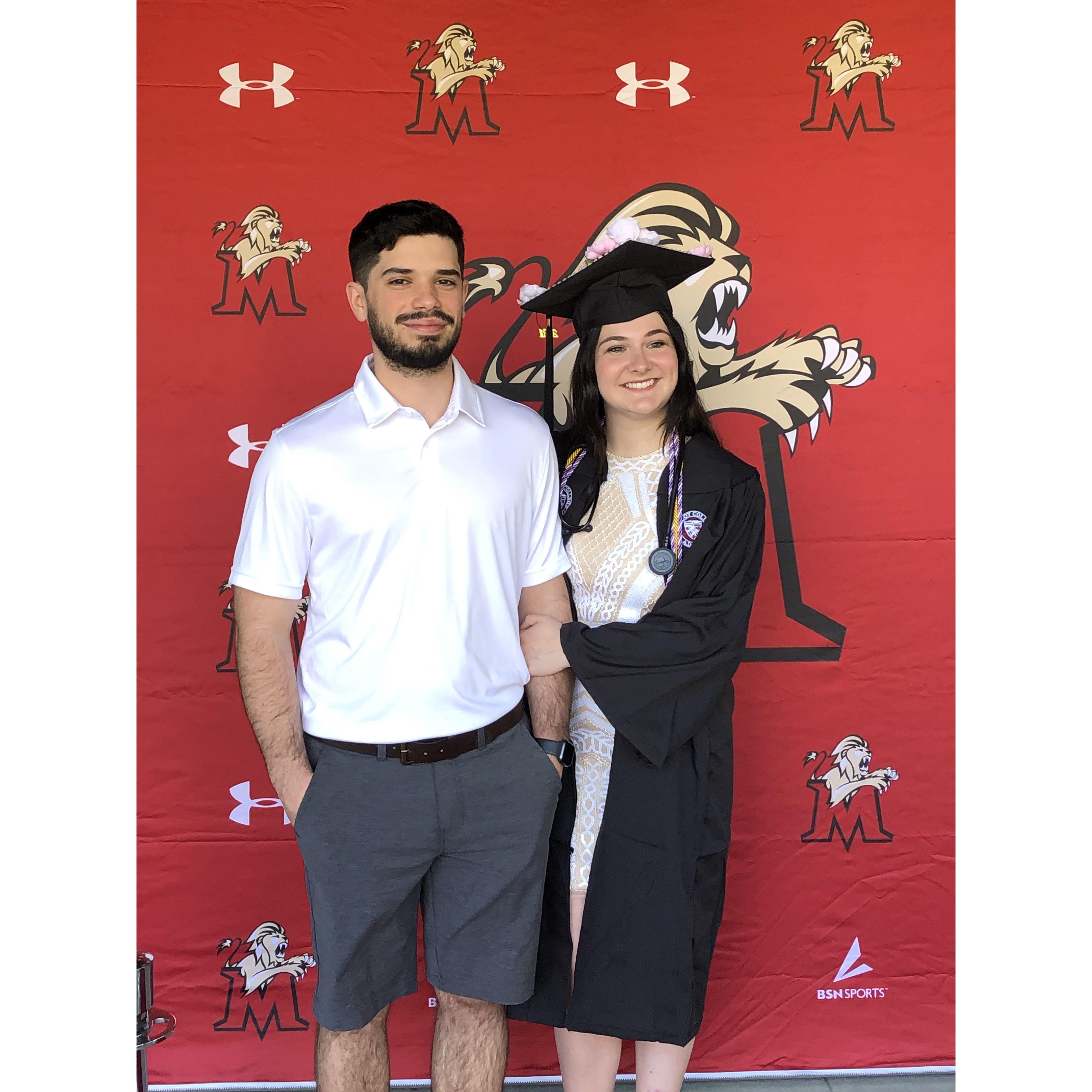 Nicole's college graduation, May 2021