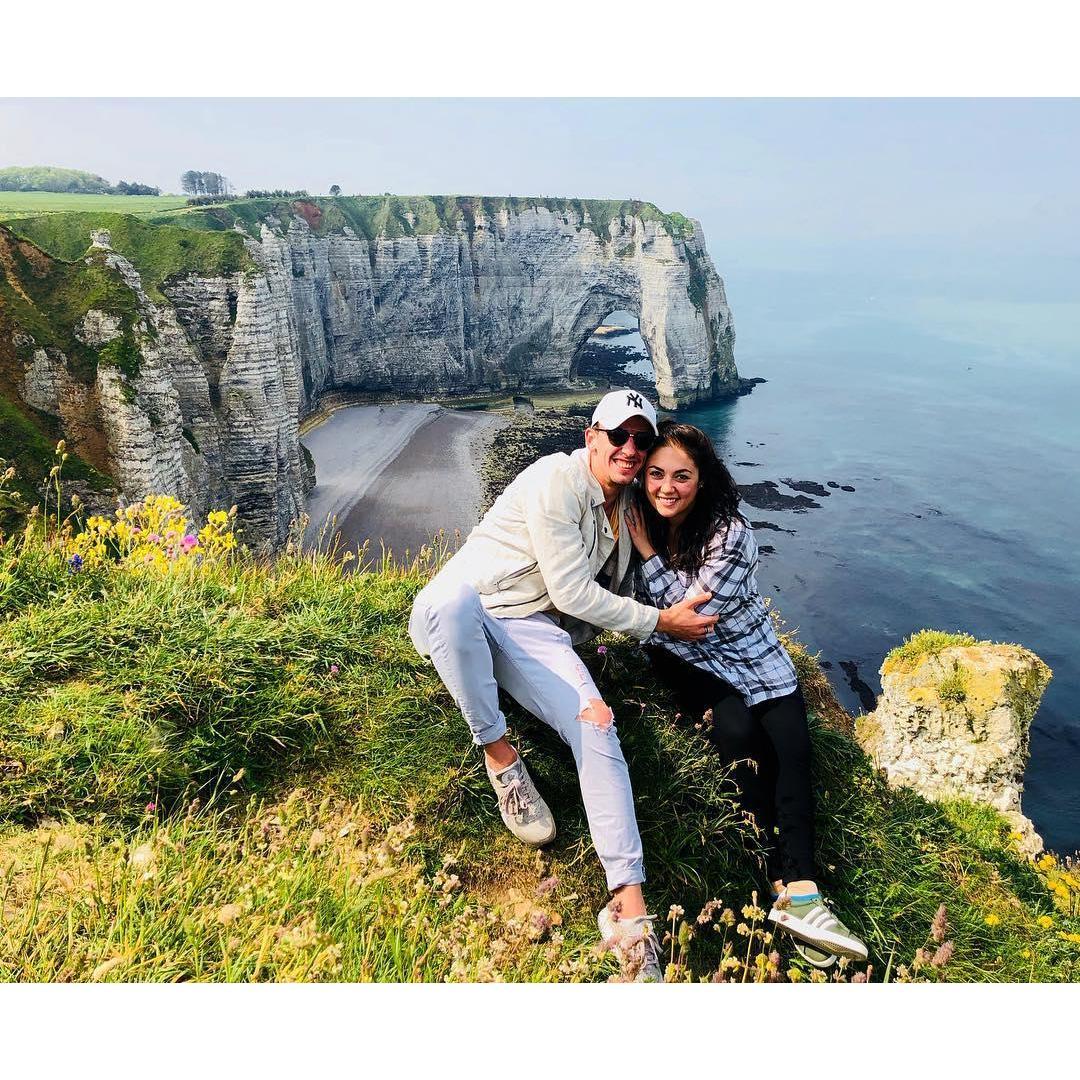On the cliffs of Étretat in northern France - 2018