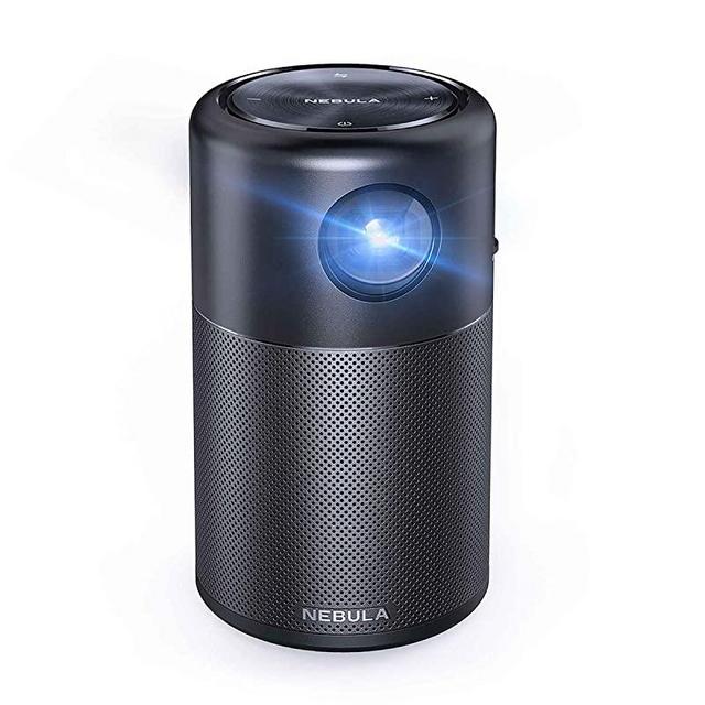  Nebula Capsule, by Anker, Smart Portable Wi-Fi Mini Projector, 100 ANSI lm Pocket Cinema, DLP, 360° Speaker, 100" Picture, 4-Hour Video Playtime, and App-Watch Anywhere (Renewed) 