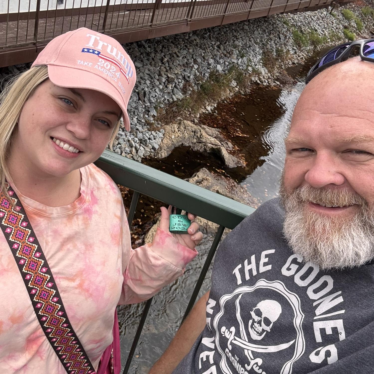 Our "love lock" in Helen, GA