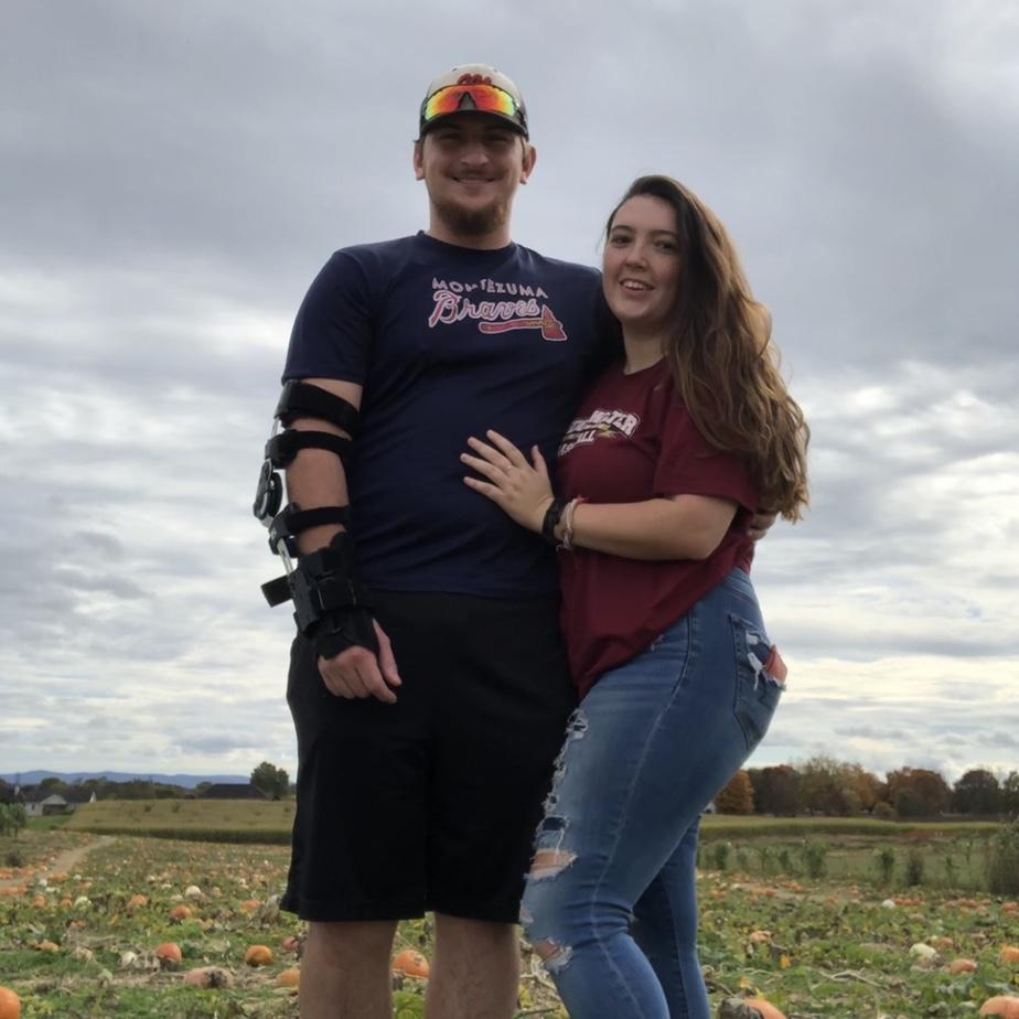 Our first time picking pumpkins!